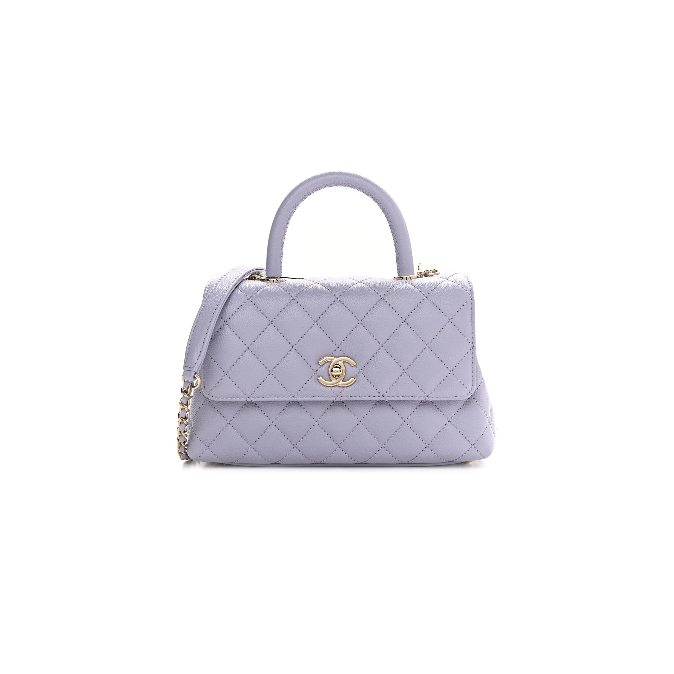 CHANEL CAVIAR QUILTED MINI COCO HANDLE FLAP 1000665 (23*14*9cm)
